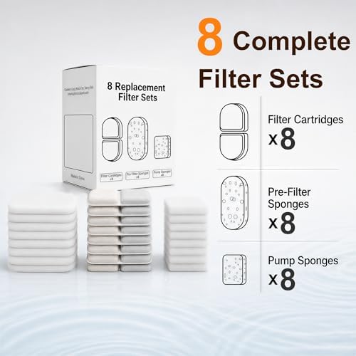 4L Cat Water Fountain Filters, 8-Pack Replacement Filters for YSJ402 - Image 2