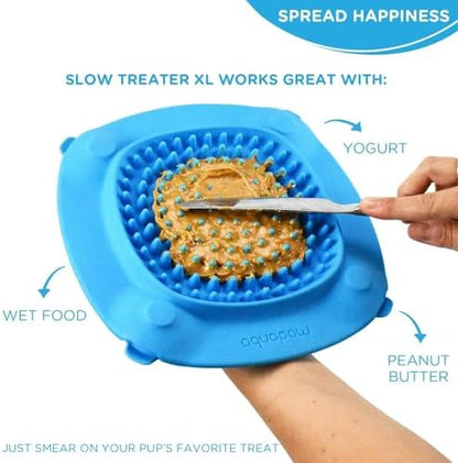 Aquapaw Lick Mat for Dogs with Suction Cups - XL, Blue, 1-Pack - Slow Feeder Lick Pads for Dogs & Grooming Enrichment - Food Mat for Peanut Butter Treats - Image 6