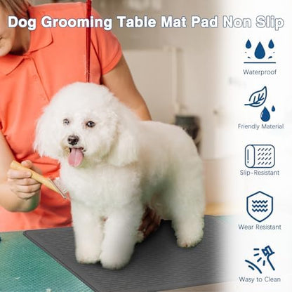 Dog Grooming Table Mat, Non-Slip Silicone Pad, 28 x 19.7 in Black - Image 3