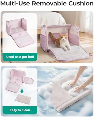 BAGSMART Cat Carrier Soft-Sided Puffy Quilted Collapsible Pet Travel Bag - Image 4
