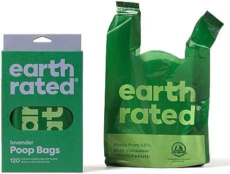 Earth Rated Dog Poop Bags for Dogs, 120 Easy Tie Handle Bags, Lavender by EarthRated