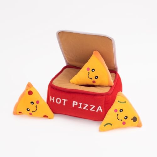 ZippyPaws Burrow Interactive Dog & Puppy Toys for Boredom - Pizza Box - Image 4