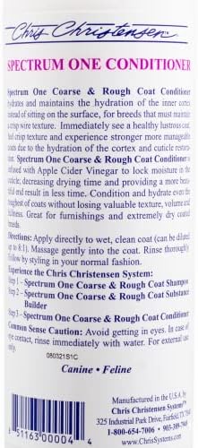 Chris Christensen Spectrum One Dog Conditioner, Coarse and Rough Coat, Groom Like a Professional, Repairs and Protects, Maintains Inner Cortex Hydration, Made in the USA, 16 oz - Image 4