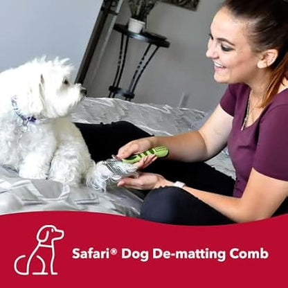 Coastal Pet Safari Dog De-Matting Comb and Undercoat Rake - Bundle for Matted Hair and Shedding Prevention