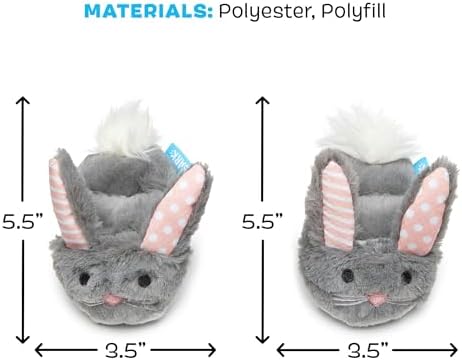 BarkBox Itty & Bitty the Bunny Slippers Dog Toy - 2-in-1 - Image 5