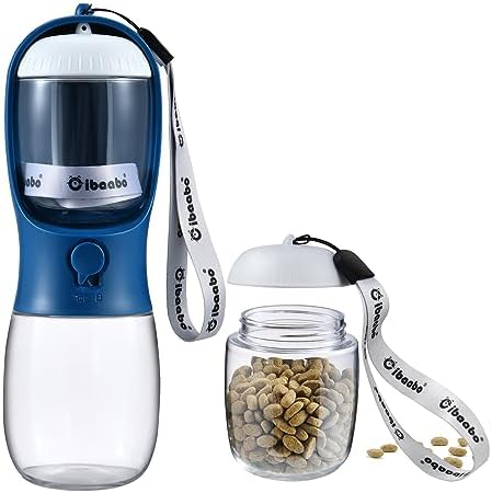 Cibaabo Dog Water Bottle Portable with Food Container & Filter for Travel by Cibaabo