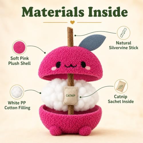 Durable and lnteractive Cat Teething Stick Toys: Chewing Stick, Grinding Teeth Rod, and chewable Cat Doll for Your Pet's Entertainment (Red) - Image 4