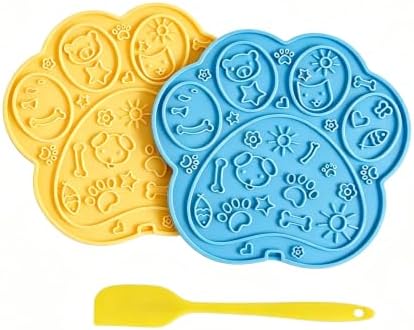 2Pcs Dog Lick Mat Paw Shape Suction Cups for Bathing Grooming Pets by Wfciosdv
