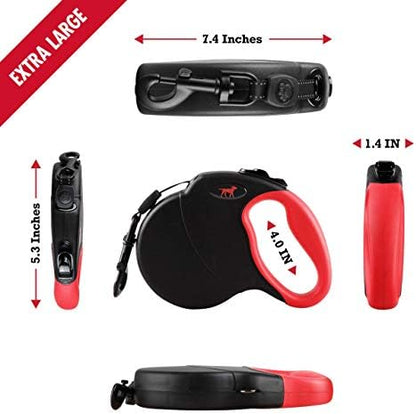 Tuff Pupper Heavy Duty Retractable Dog Leash | 16 ft Dog Leash with Reflective Stitching for Nighttime Safety | One Button Lock and Release | Comfortable Hand Grip | for Dogs Up to 120 lbs - Image 6