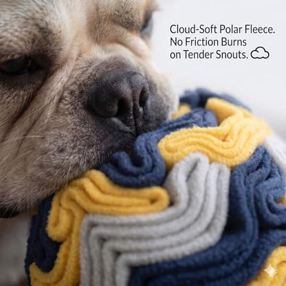 Snuffle Ball for Dogs - Soft Polar Fleece Interactive Puzzle Toy for Mental Stimulation & Boredom - Safe, Plastic-Free Foraging Game & Slow Feeder to Keep Pets Busy Indoors - Image 5