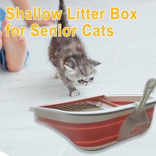 Low Entry Kitten Litter Box Collapsible Shallow Litter Box - Image 7