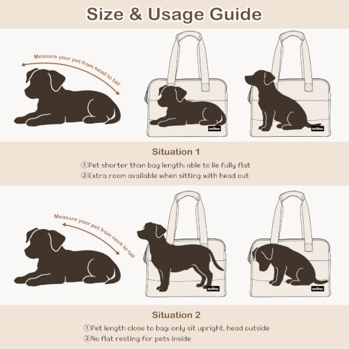 VavoPaw Dog Purse Carrier for Small Dogs,Puppy Travel Tote Bag Up to 11 lbs - Image 3