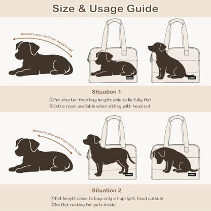 VavoPaw Dog Purse Carrier for Small Dogs,Puppy Travel Tote Bag Up to 11 lbs - Image 3