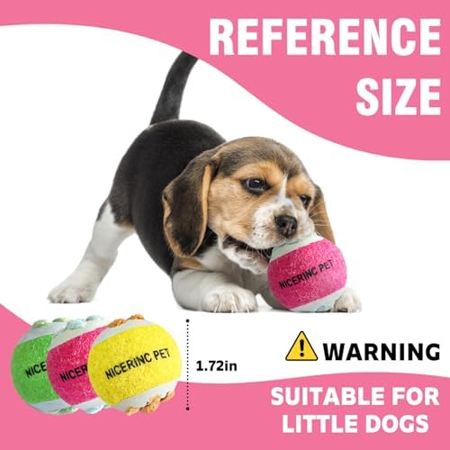 X-Small Dog Tennis Balls Dog Toys Ball 1.72" Pack of 12, Fit Ball Launchers - Image 2