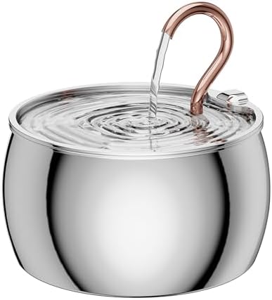 2.5L/84oz Gooseneck Kitty Spout Cat Water Fountain Stainless Steel by WEPOIUCatFountain
