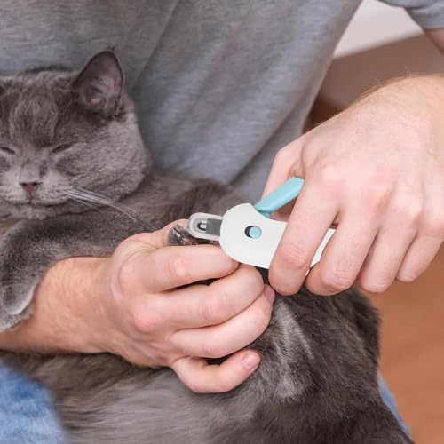 Adjustable Cat Nail Clipper to Avoid Excessive Cutting, Cat Nail Trimmer with Nail File, Pet Nail Clippers for Kitten Bunny Guinea Pig Rabbit Ferret (Blue) - Image 3