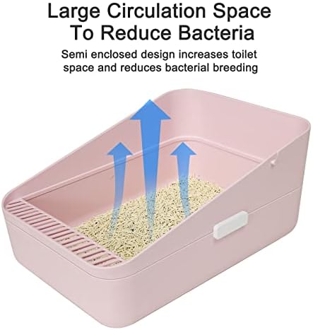 Sfozstra Small Cat Litter Box: Removable Tray for Cats Under 8 lbs - Image 2