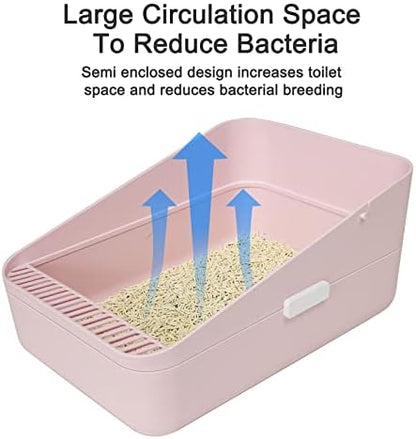Sfozstra Small Cat Litter Box: Removable Tray for Cats Under 8 lbs - Image 2