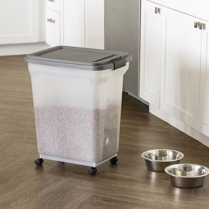 IRIS USA Dog Food Storage Container, Up to 40 lbs, Dark Gray, Made in USA - Image 4