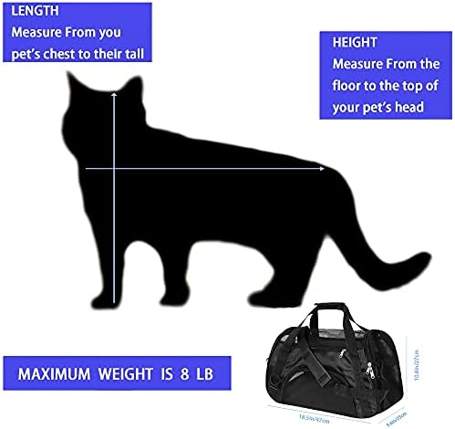 MuchL Pet Carrier Soft-Sided Carriers for Cat Carriers Dog Carrier for Small Medium Cats Dogs Puppies Pet Carrier Airline Approved Cat Dog Pet Travel Carrier (Medium,Black) - Image 7