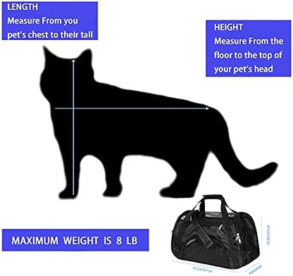 MuchL Pet Carrier Soft-Sided Carriers for Cat Carriers Dog Carrier for Small Medium Cats Dogs Puppies Pet Carrier Airline Approved Cat Dog Pet Travel Carrier (Medium,Black) - Image 7