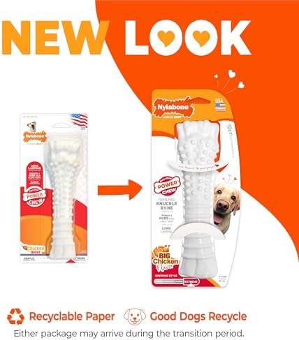 Nylabone Power Chew Textured Knuckle Bone Dog Toy, Chicken Flavor, X-Large - Image 4