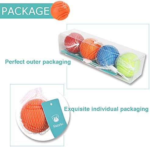 4 Pcs Rubber Balls, 2.75in/7cm in Diameter for Large Dogs Over 60 Lbs - High Bounce, Waterproof, Chew Resistant Toy Balls Belgian Malinois Gifts (7cm) - Image 4