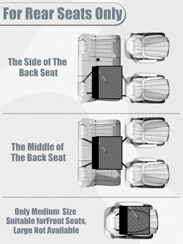 Dog Car Seat for Small and Medium Dogs,Waterproof Fabric with Breathable Mesh&Adjustable Dog Seat Belt for Car,Dog Bed for Back Seat Up to 30 LB-Small Black - Image 5