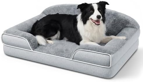 Orthopedic Dog Bed for Medium Dogs, 35"x25" Dog Couch Bed by TRAHOME