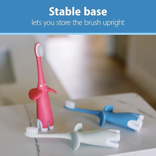 Dr. Brown's Infant-to-Toddler Toothbrush, Blue Elephant, 0-3 Years - Image 5