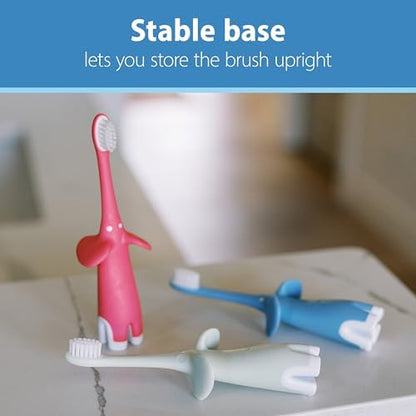 Dr. Brown's Infant-to-Toddler Toothbrush, Blue Elephant, 0-3 Years - Image 5