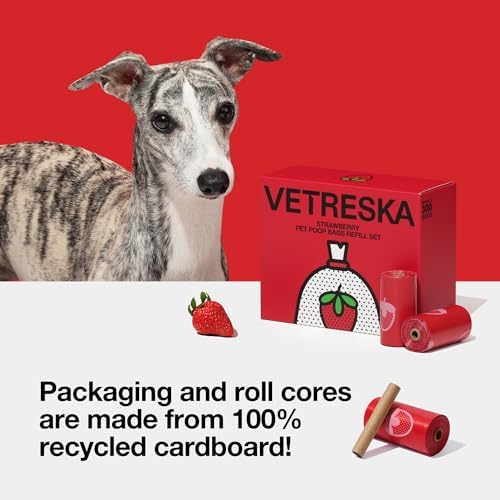 VETRESKA Strawberry Scented Dog Poop Bags, Leak Proof, 300 Counts - Image 4