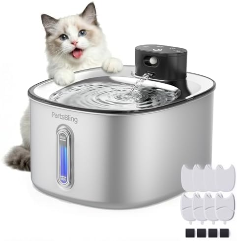 PartsBling Stainless Steel Cat Water Fountain, 4.2L/142 oz by Unknown