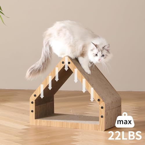 FUKUMARU Cat Scratcher House, Cozy Cardboard Cat Bed Design Scratching Pad - Image 5