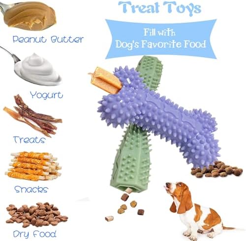 4-Pack Teething Toys Dog Chew Toys for 2-8 Months Puppy,Mix Color - Image 4