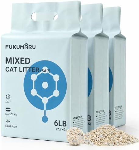 FUKUMARU Tofu Cat Litter, SAP Absorbent, Clumping, Odor Control, 18 lb by FUKUMARU