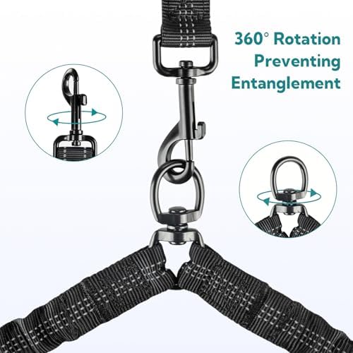 Hands Free Dog Leash 2 Dogs,Waist Leash for Dog Walking (Large) - Image 2