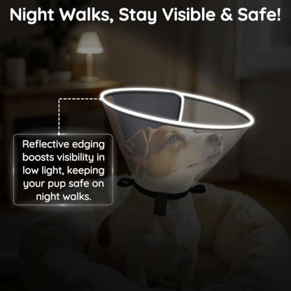 Clear Dog Cone for Small Dogs Chihuahua, E-Collar After Surgery - Image 3