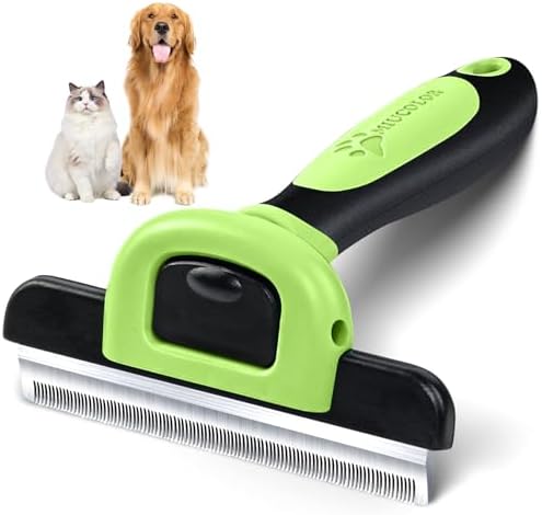 MIU COLOR Pet Grooming Brush, Deshedding Tool for Dogs & Cats, Apple Green by MIUCOLOR