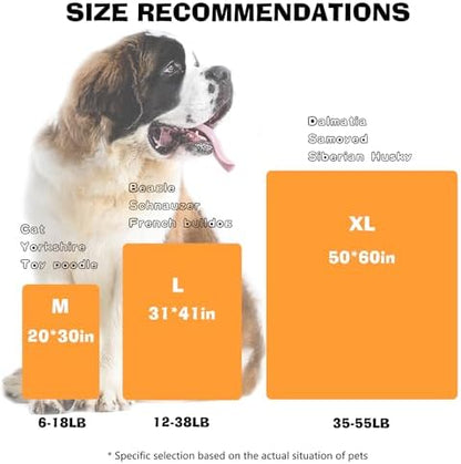 Dog Blankets for Large Dogs, 3 Pcs Dog Blanket Washable, Soft Fluffy Flannel Pet Blanket Mat Cover for Bed Couch, Cute Print Puppy Blanket 60" x 50" - Image 3