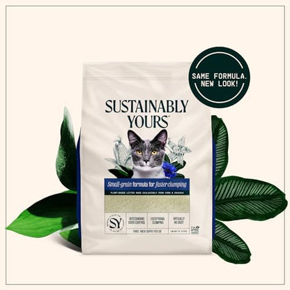 Sustainably Yours Natural Cat Litter, Small-Grain Formula, Exceptional Clumping & Odor Control, Virtually No Dust, Soft on Paws, Corn & Cassava Plant-Based, Unscented, 10 lbs (Pack of 2) - Image 3