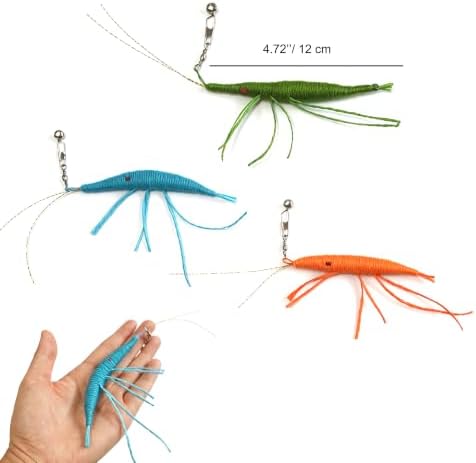 IUHKBH Shrimp Cat Toy Attachments, 3 PCS Simulation Insects Shrimp Refills Cat Toys Replacement for Indoor Cat Kitten Enrichment & Hunting - Image 2