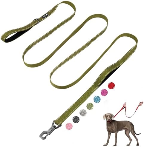 Fida 10 FT Heavy Duty Dog Leash, Dual Padded Handles for Medium Large Dogs by Fida