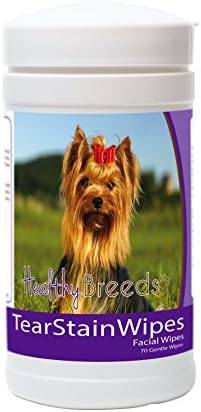 Healthy Breeds Yorkshire Terrier Tear Stain Wipes 70 Count by HealthyBreeds