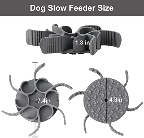 Dog Slow Feeder Bowls 2 PCS Silicone Spiral Pet Food Feeder Insert - Image 7