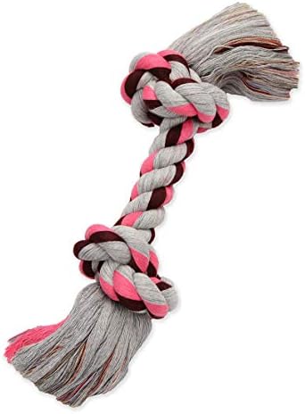 Mammoth Pet Products Flossy Chews Color Rope Bone-Premium Cotton-poly Rope Toy for Dogs-Bone Dog Rope Toy-Interactive Dog Tug Toy-Tug Dog Chew Toy for Large-X-Large Dogs-Colossal 19”,beige(20066F) by MammothPetProducts