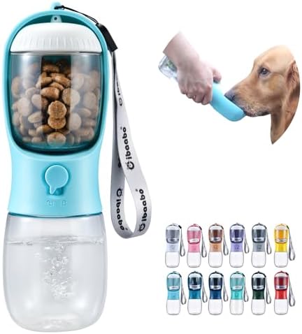 Cibaabo Dog Water Bottle Portable with Food Container & Filter for Travel by Cibaabo