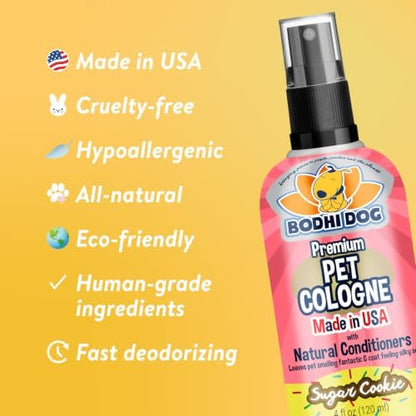 Bodhi Dog Premium Dog Cologne - Deodorizing Dog Perfume & Conditioner for Dogs & Cats - Natural Long Lasting Spray - Keeps Pets Fresh All Day - Gentle, Safe Formula, Made in USA (Sugar Cookie 4 Fl Oz) - Image 5