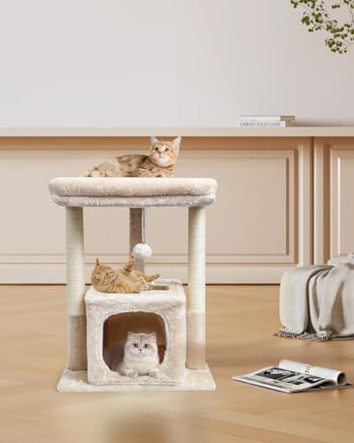 SYANDLVY 27" Cat Tree for Indoor Cats, Activity Tower with Scratching Posts - Image 6