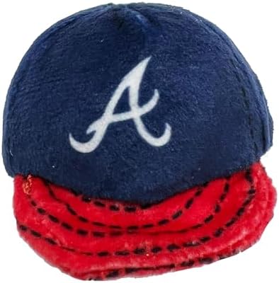 BEST PLUSH CAT TOY - MLB ATLANTA BRAVES Complete Set of 3 piece Cat Toys filed with Fresh Catnip. Incld: 1 Baseball Cap Cat Toy, 1 Baseball Cat Toy with Feathers, & 1 Beer Bottle. Beautiful Team LOGOS - Image 4